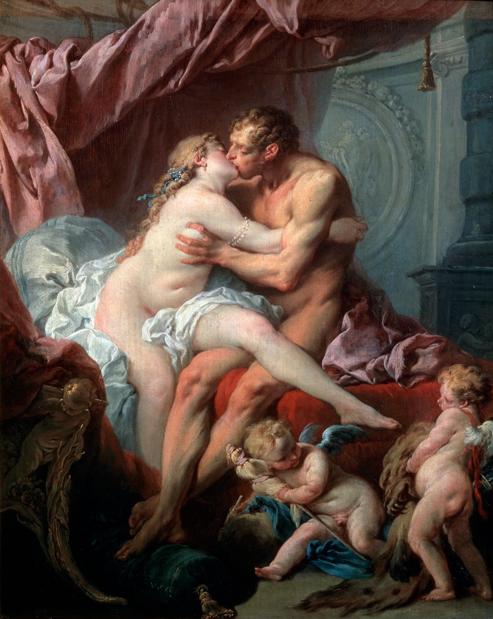 Herakles og Omphale, 1700-tallet. af François Boucher