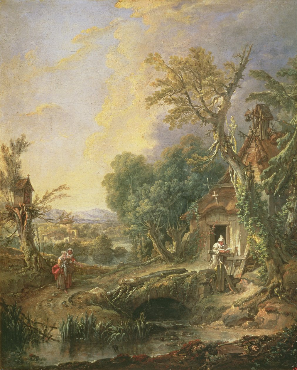 Landskab med en eremit, 1742 af François Boucher