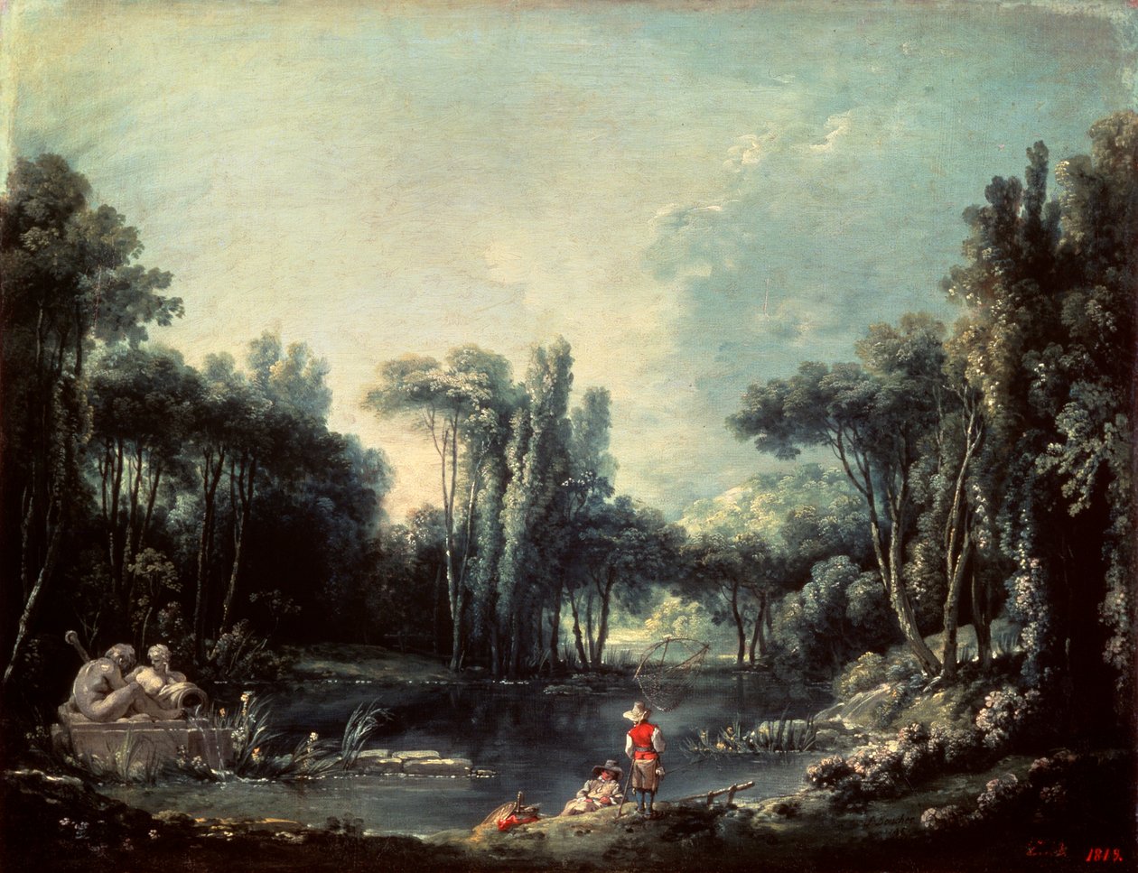 Landskab med en dam, 1746. af François Boucher