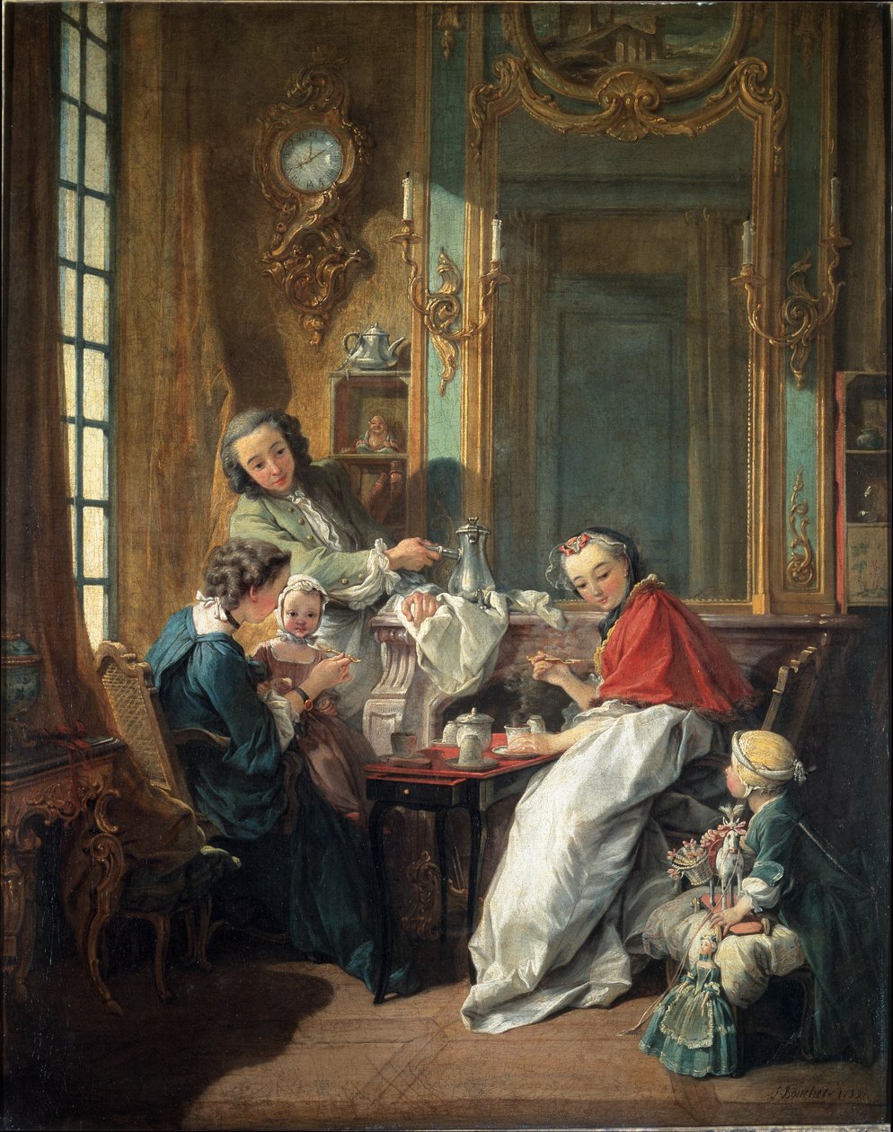 Frokostscene i et borgerligt interiør af François Boucher
