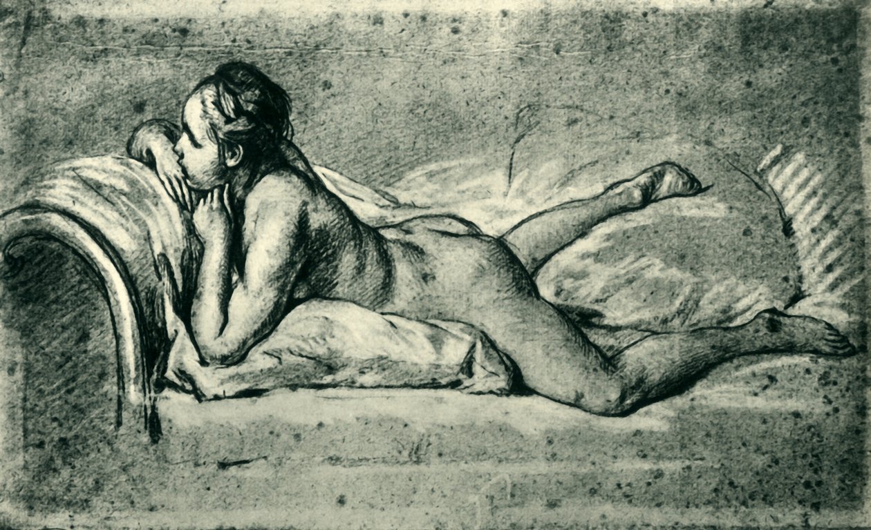Liggende nøgen kvinde, 1751, 1943. af François Boucher