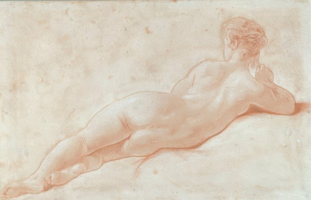 Nøgen fra ryggen af ​​en liggende kvinde af François Boucher