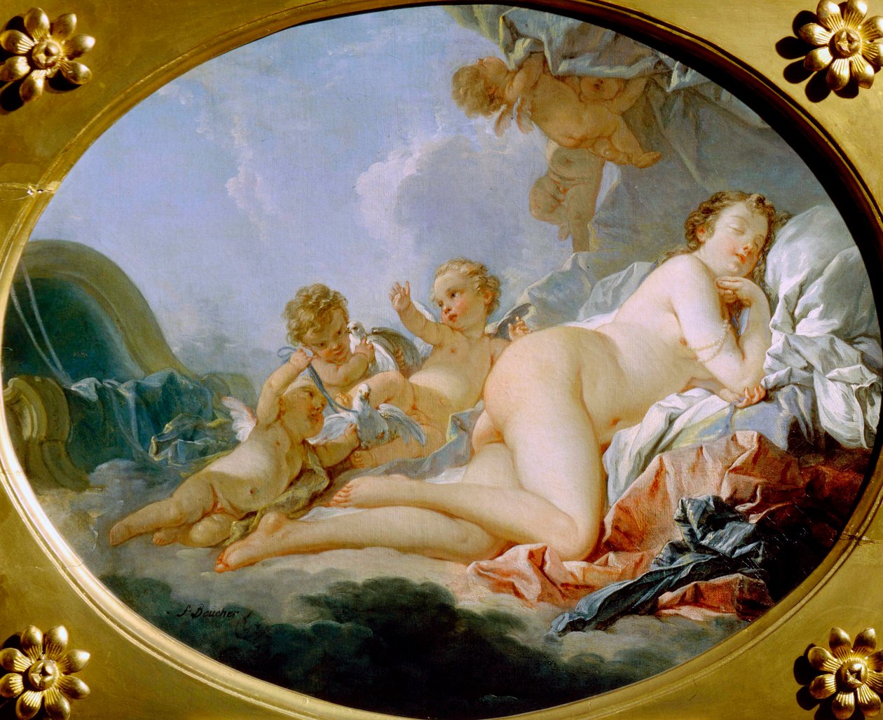 Sovende Venus, 1700-tallet. af François Boucher