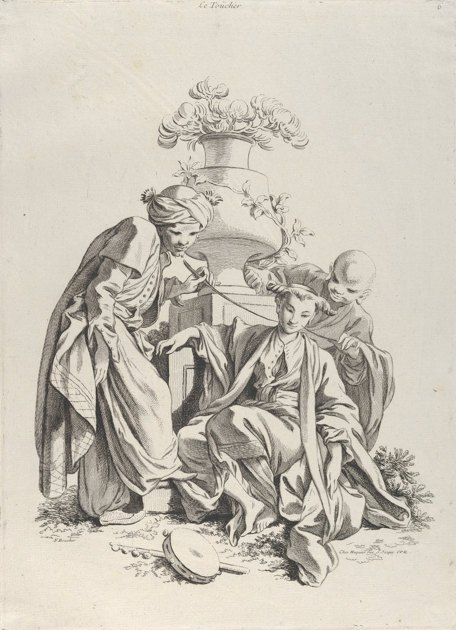 Touch, fra The Five Senses, 1720-70. af François Boucher