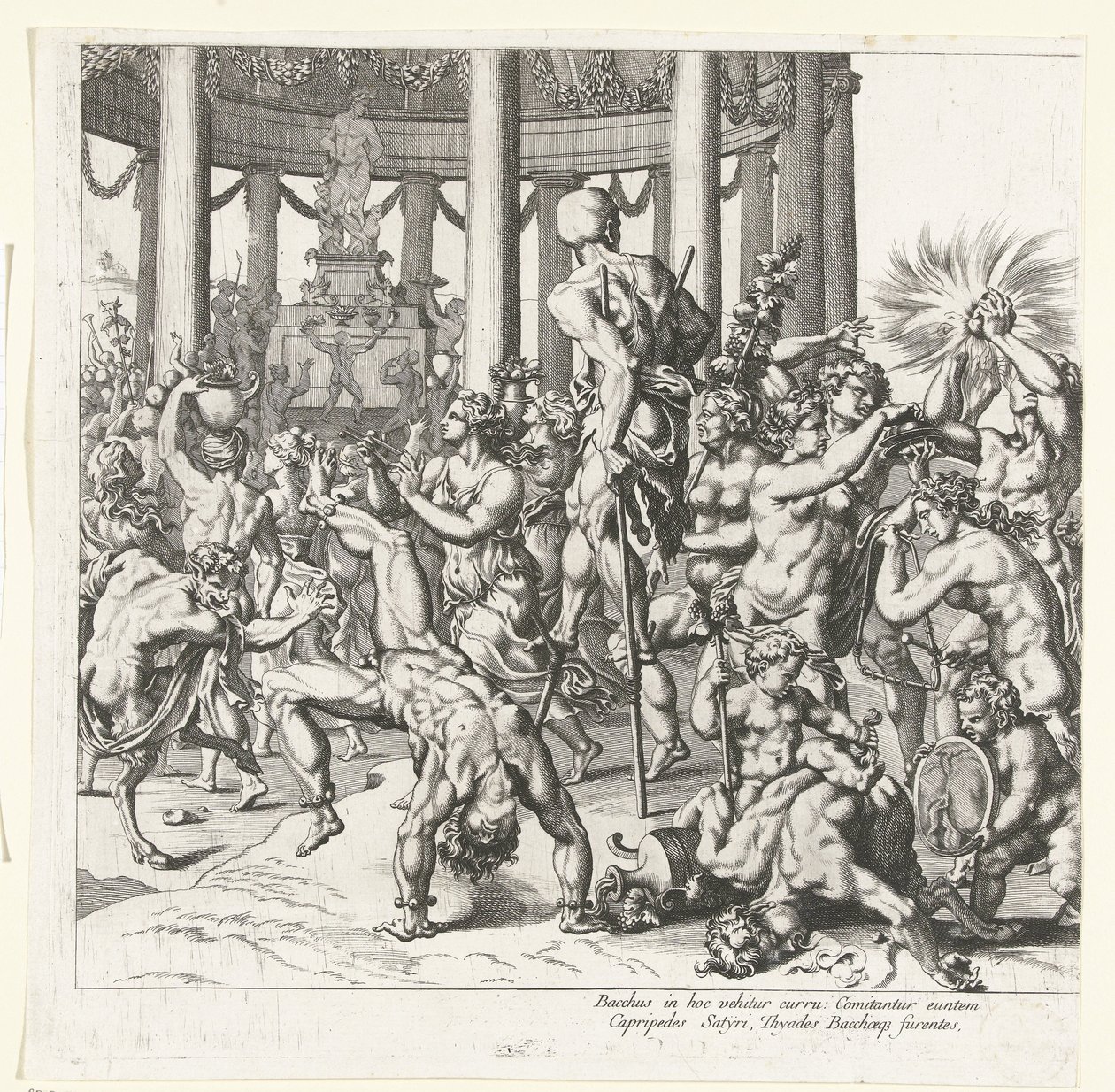 Triumf af Bacchus, venstre halvdel af François Chauveau (attributed to)