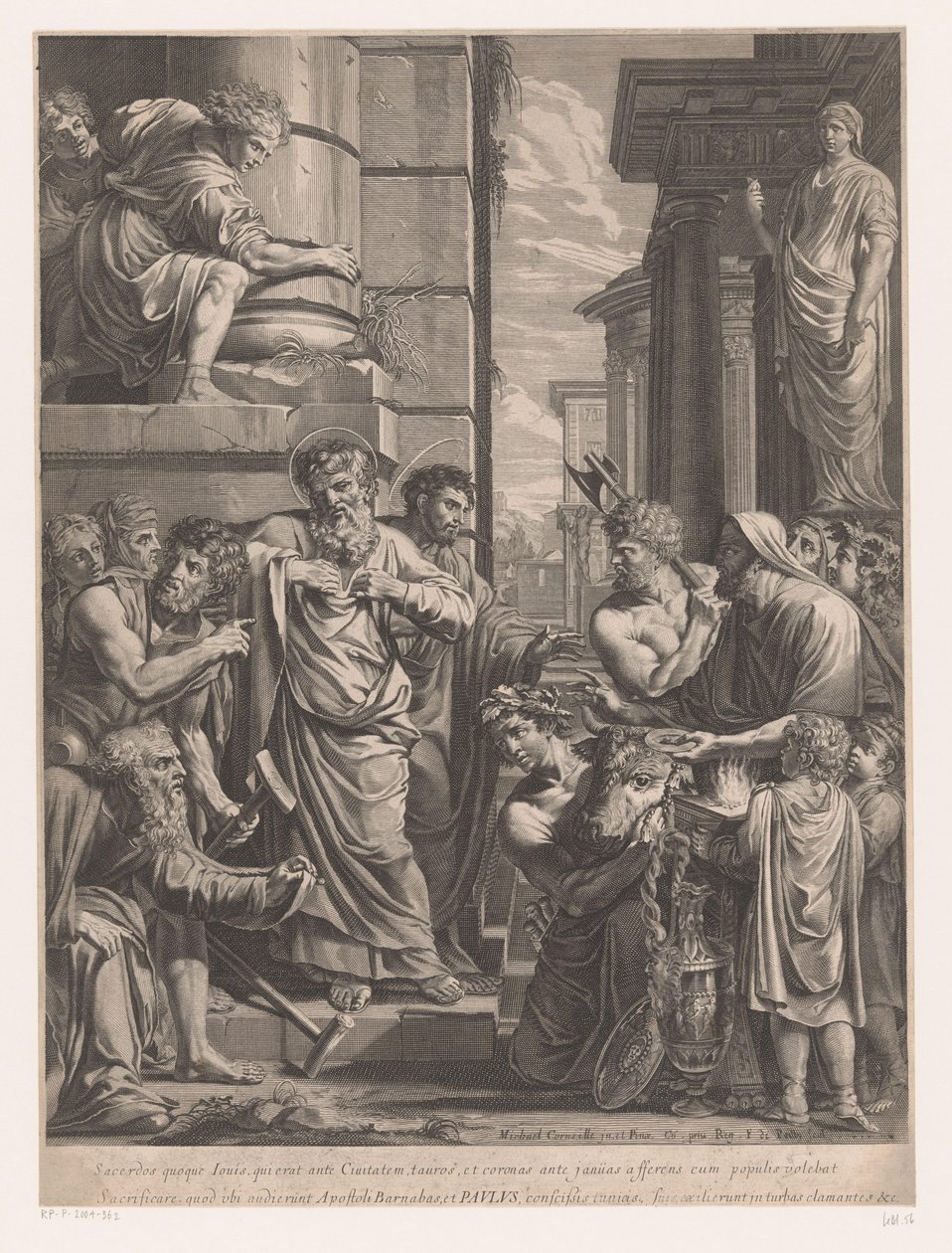 Paulus og Barnabas i Lystra af François de Poilly (I)