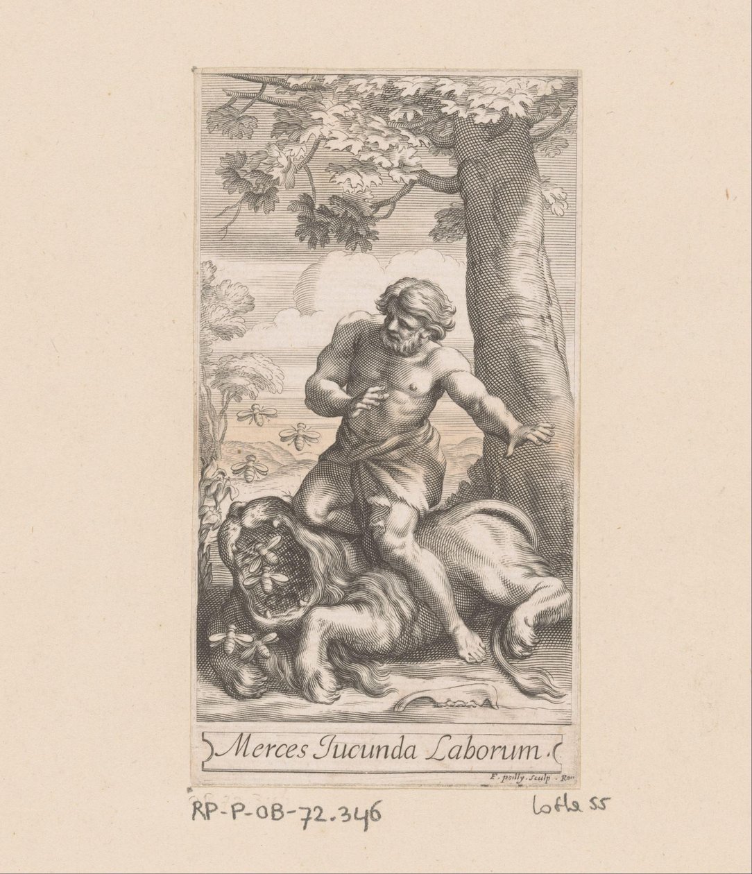 Samson og løven af François de Poilly (I)