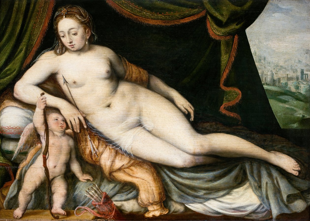 Venus og Amor af Frans Floris