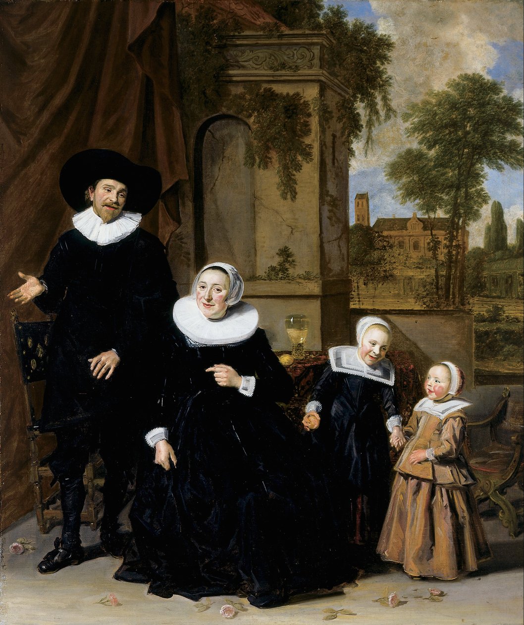 Portræt af en hollandsk familie af Frans Hals