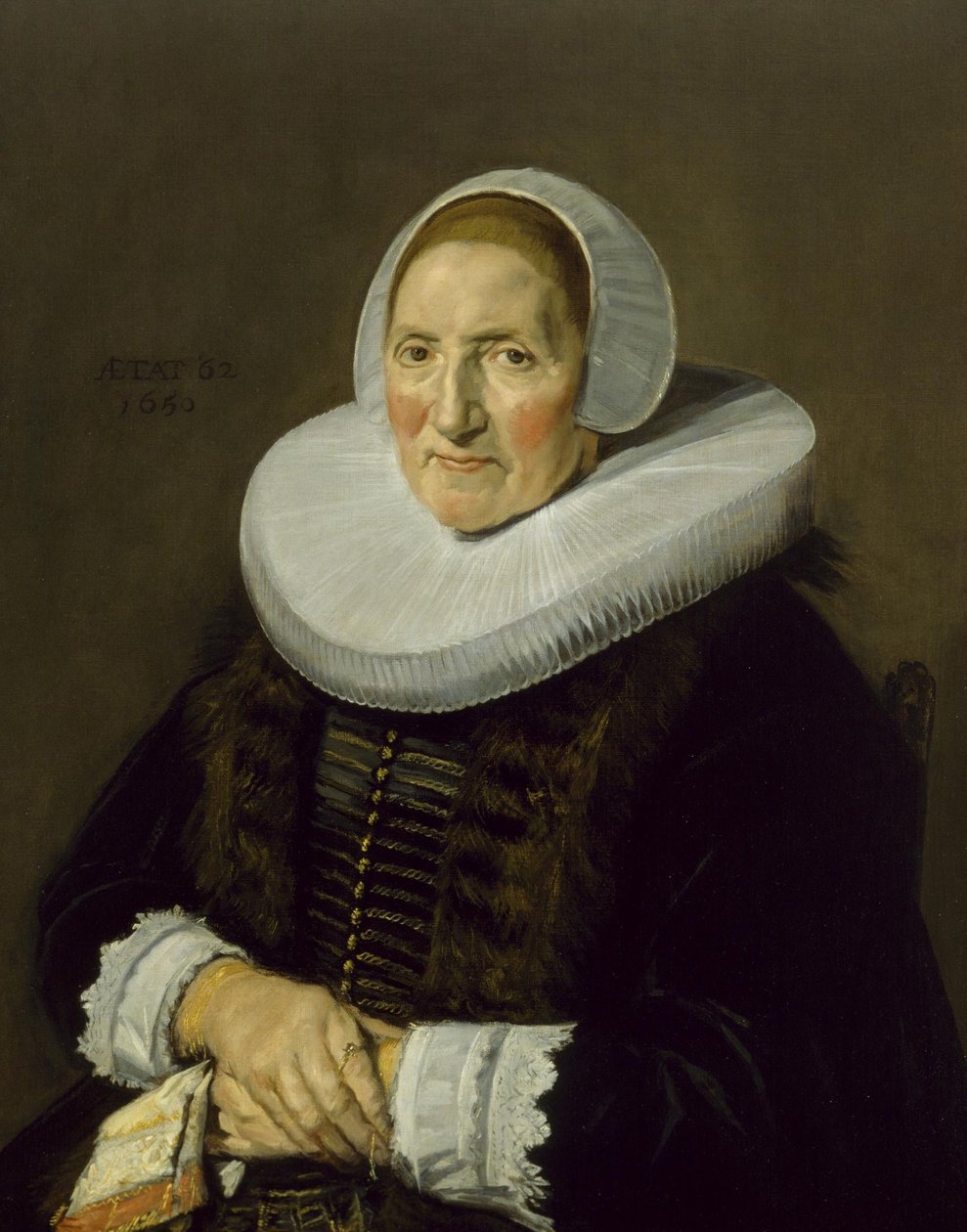 Portræt af en ældre kvinde af Frans Hals
