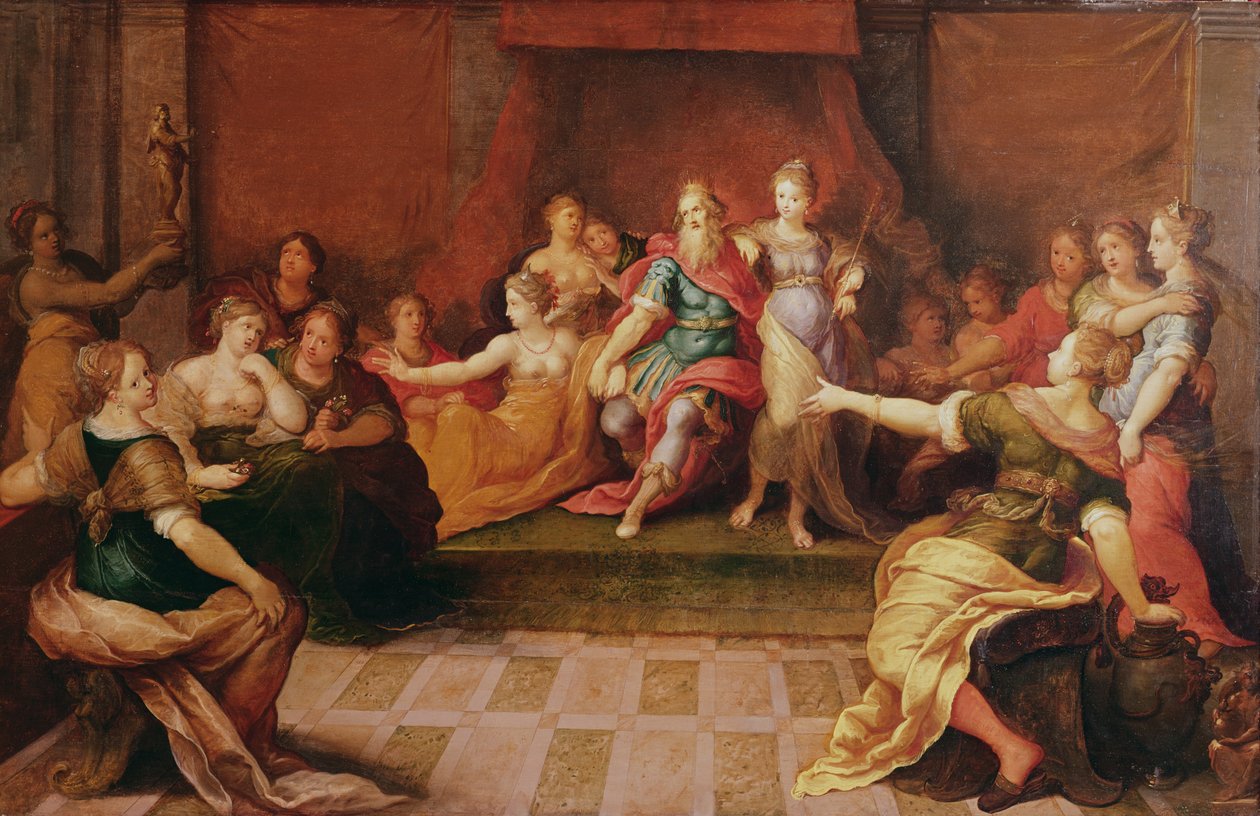 Salomon og hans kvinder af Frans II Francken the Younger