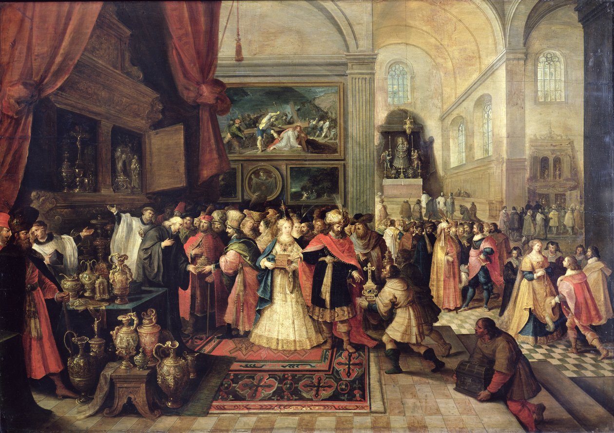 Salomon i templets skatkammer, 1633 af Frans II Francken the Younger