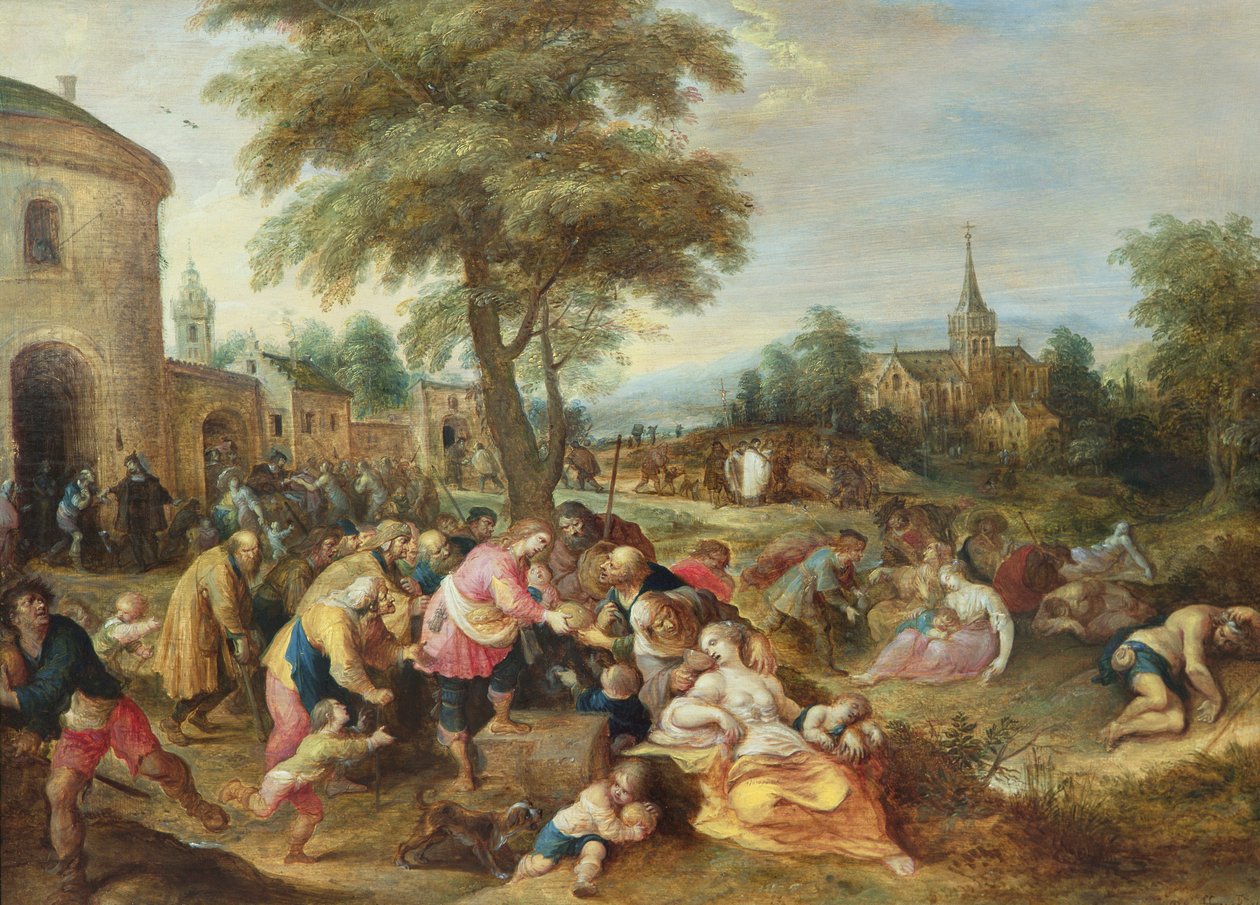 Barmhjertighedens gerninger (olie) af Frans II Francken the Younger