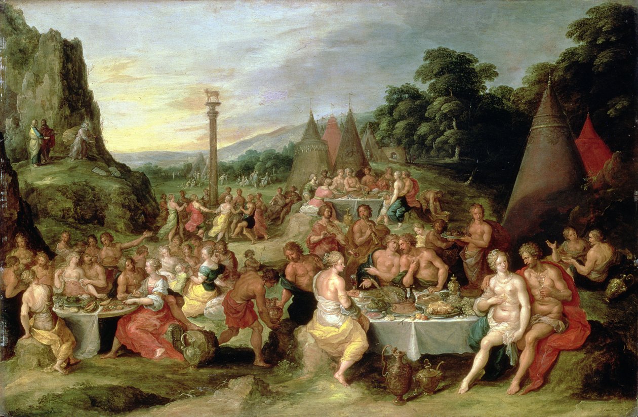 Tilbedelsen af Guldkalven, c.1630-35 af Frans II Francken the Younger