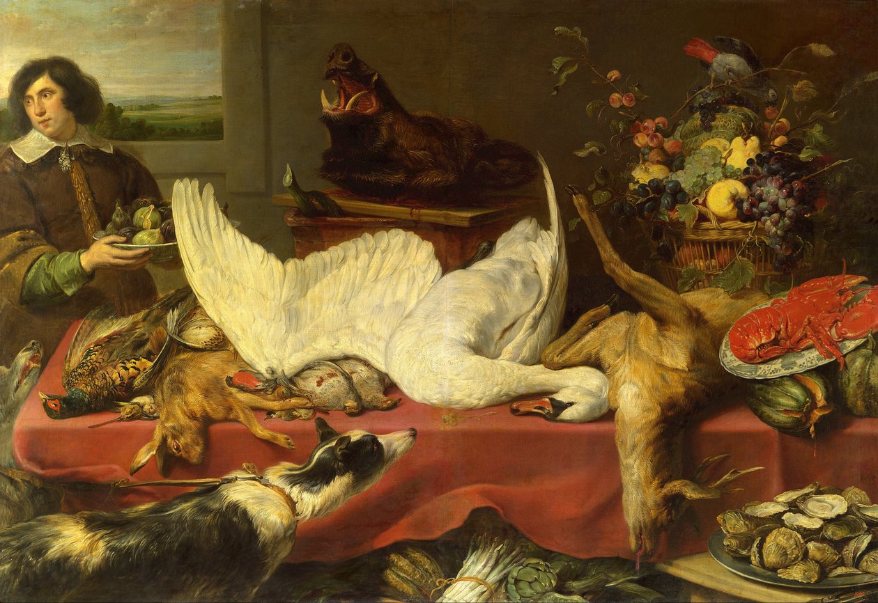 Stilleben med en svane af Frans Snyders or Snijders