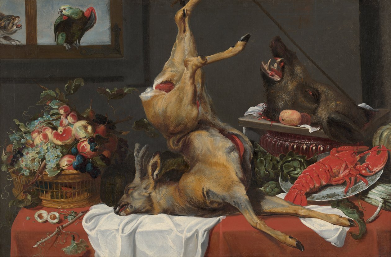 Stilleben med død hjort af Frans Snyders or Snijders