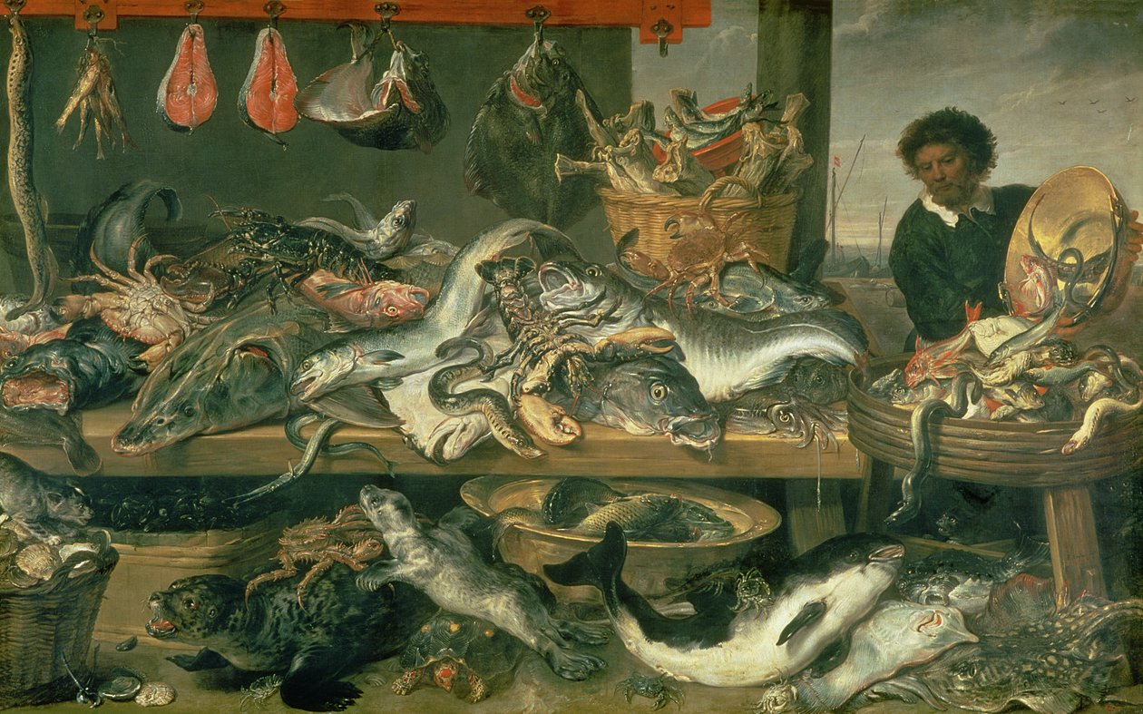Fiskemarkedet, 1618-21 af Frans Snyders or Snijders