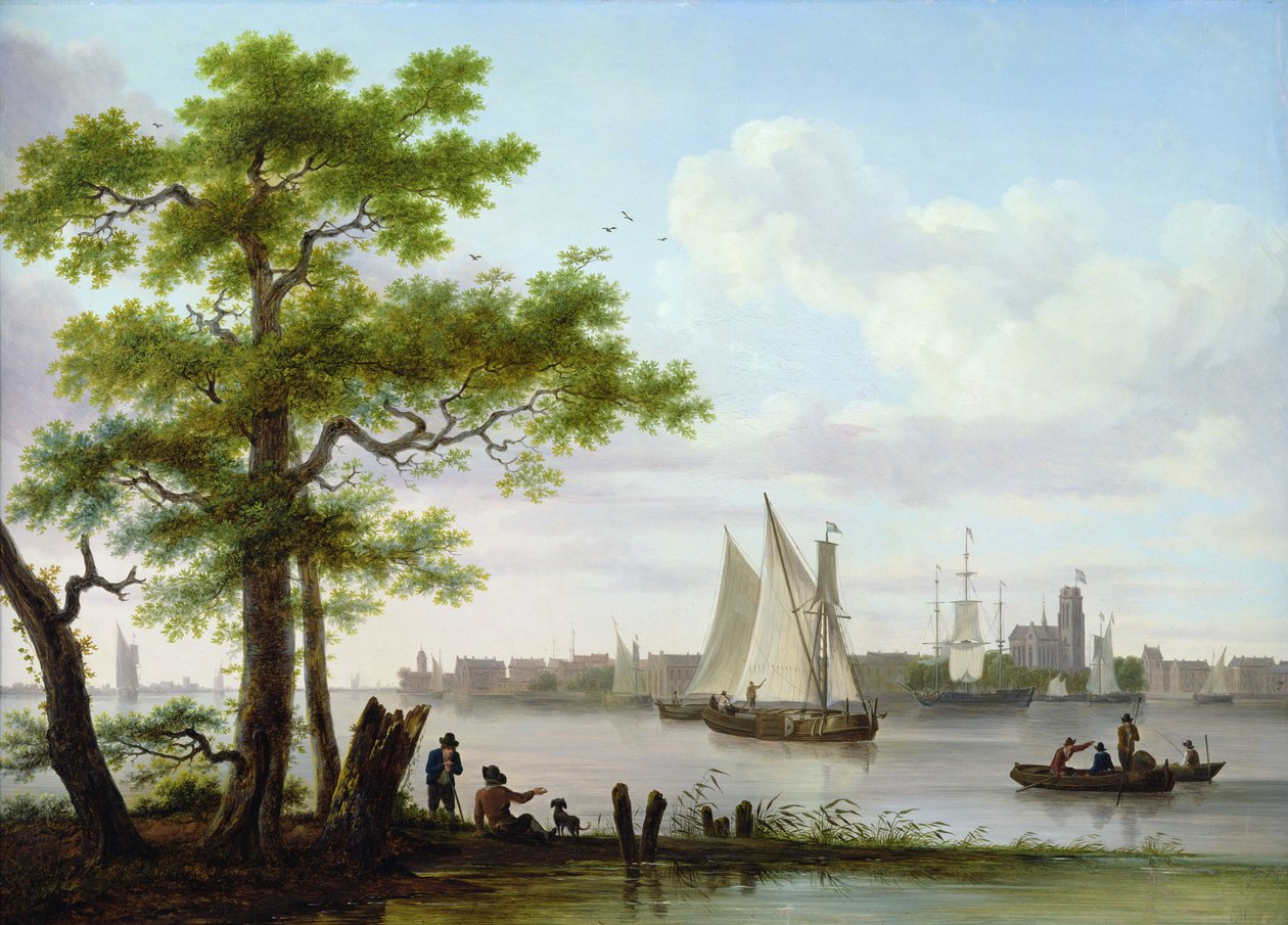 By ved en flodmunding, ca. 1801-02 af Frans Swagers