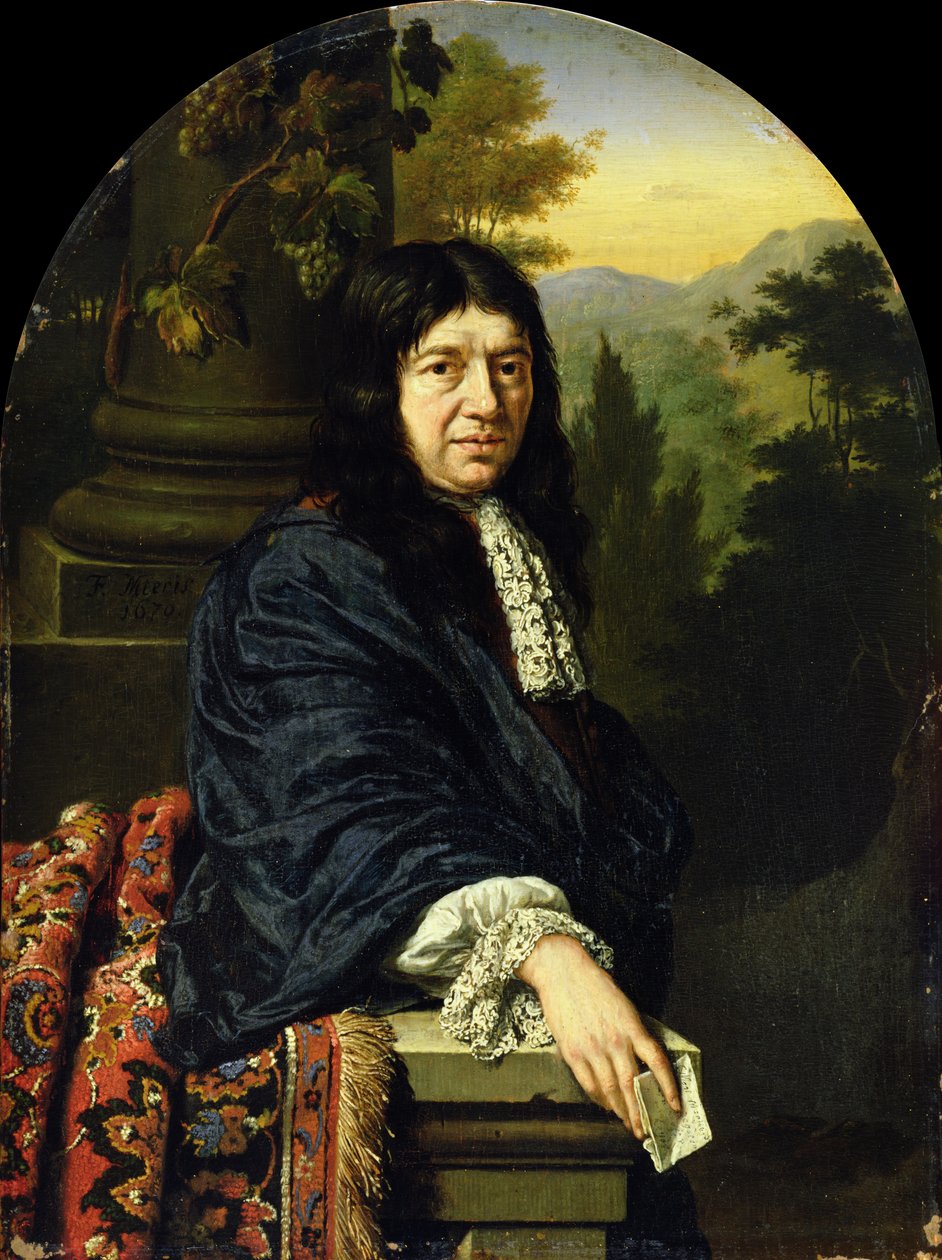 Portræt af en lærd, 1670 af Frans van Mieris
