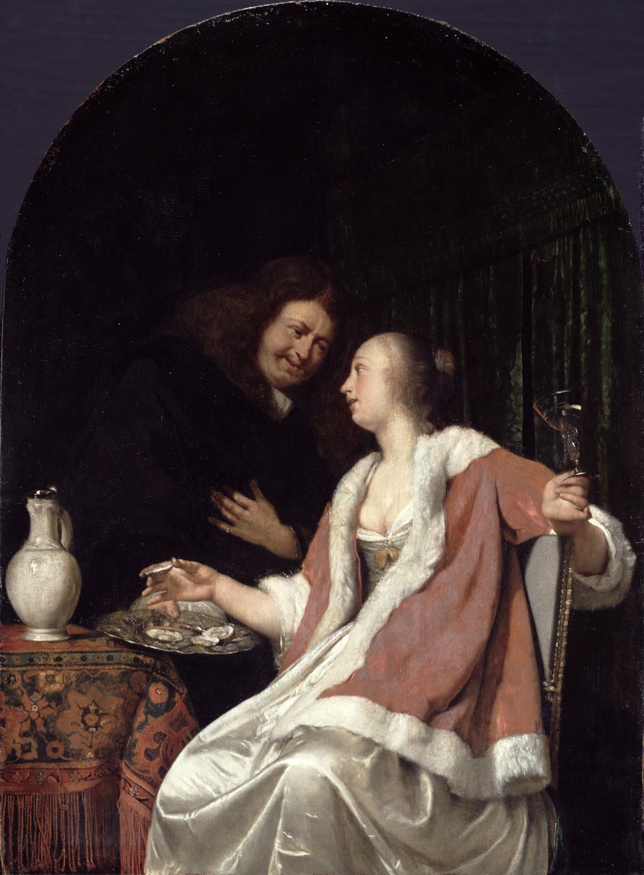 Hollandsk frieri, 1675 af Frans van Mieris