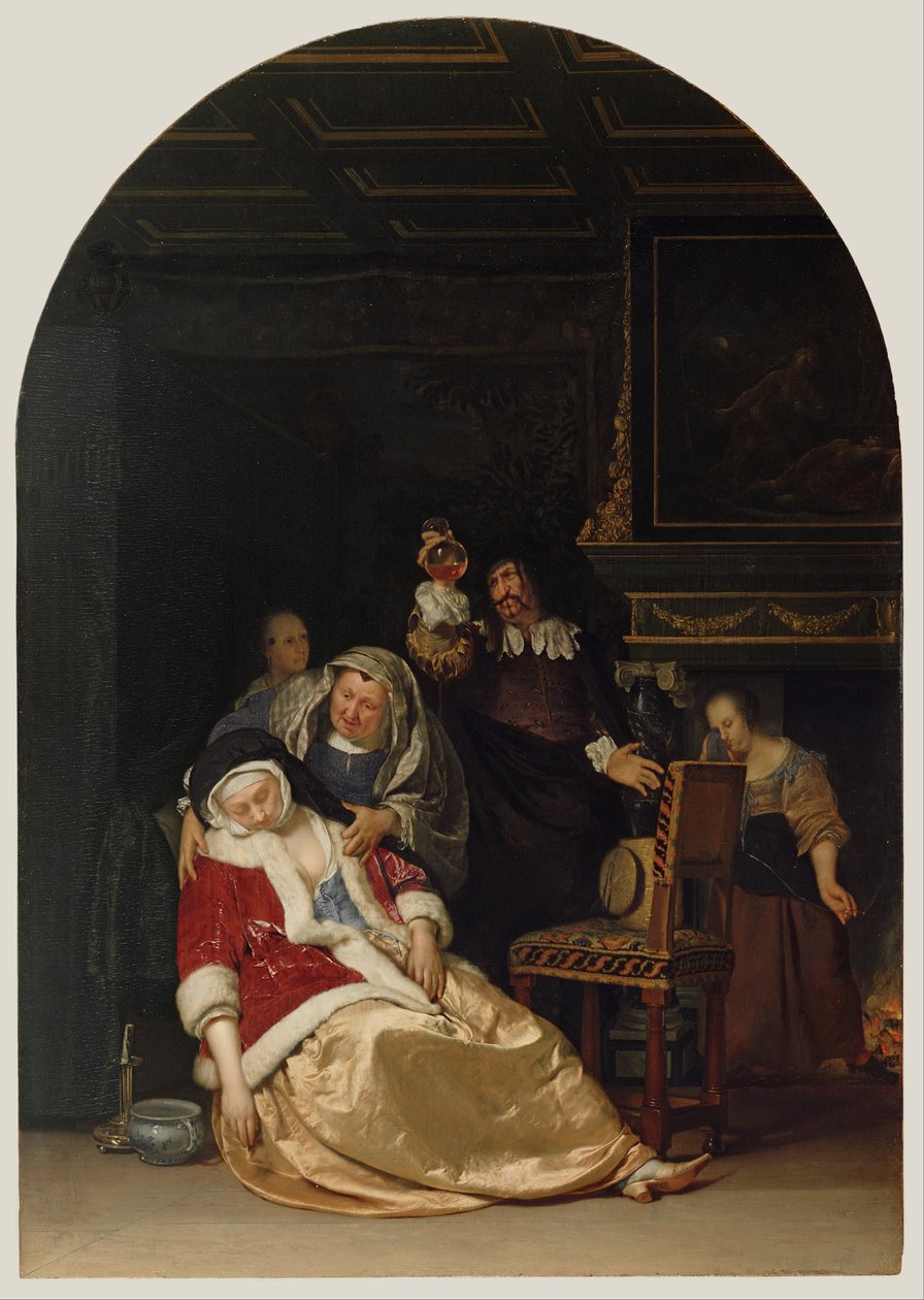 Lægerne besøger af Frans van Mieris