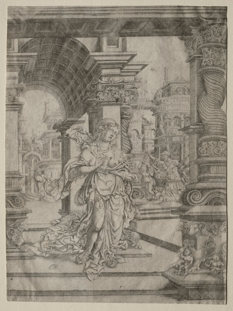 Lucretias død. af Frans Crabbe van Esplegem