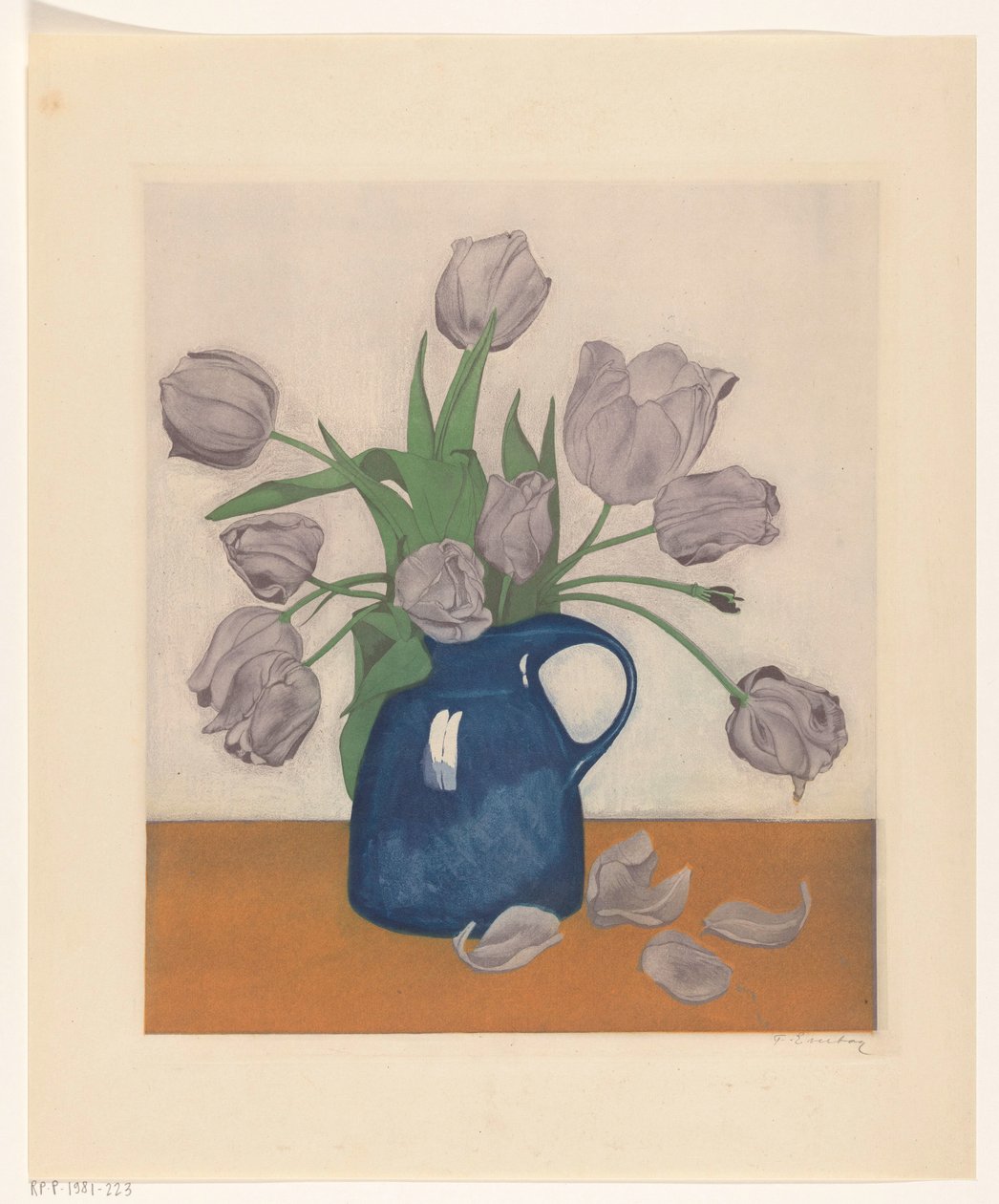 Tulipaner i en kande af Frans Everbag (signed by artist)
