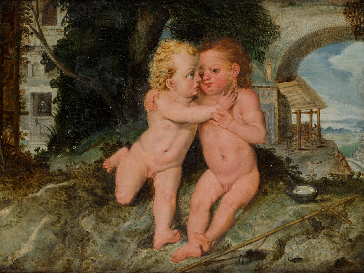 Kristusbarn med Johannesknaben af Frans Floris