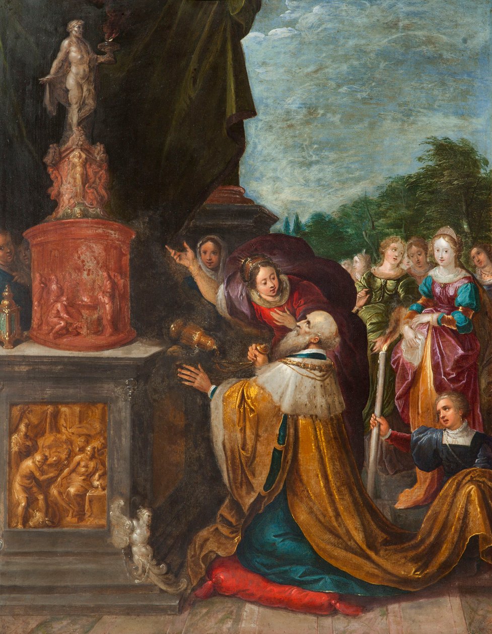 Kong Salomons afgudsdyrkelse. af Frans Francken the Younger
