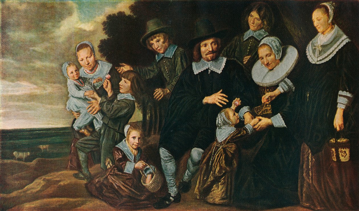 En familiegruppe i et landskab, 1647-50 af Frans Hals