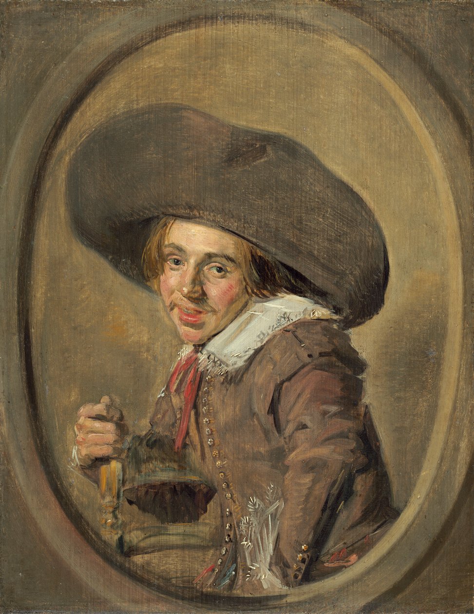 En ung mand i en stor hat af Frans Hals