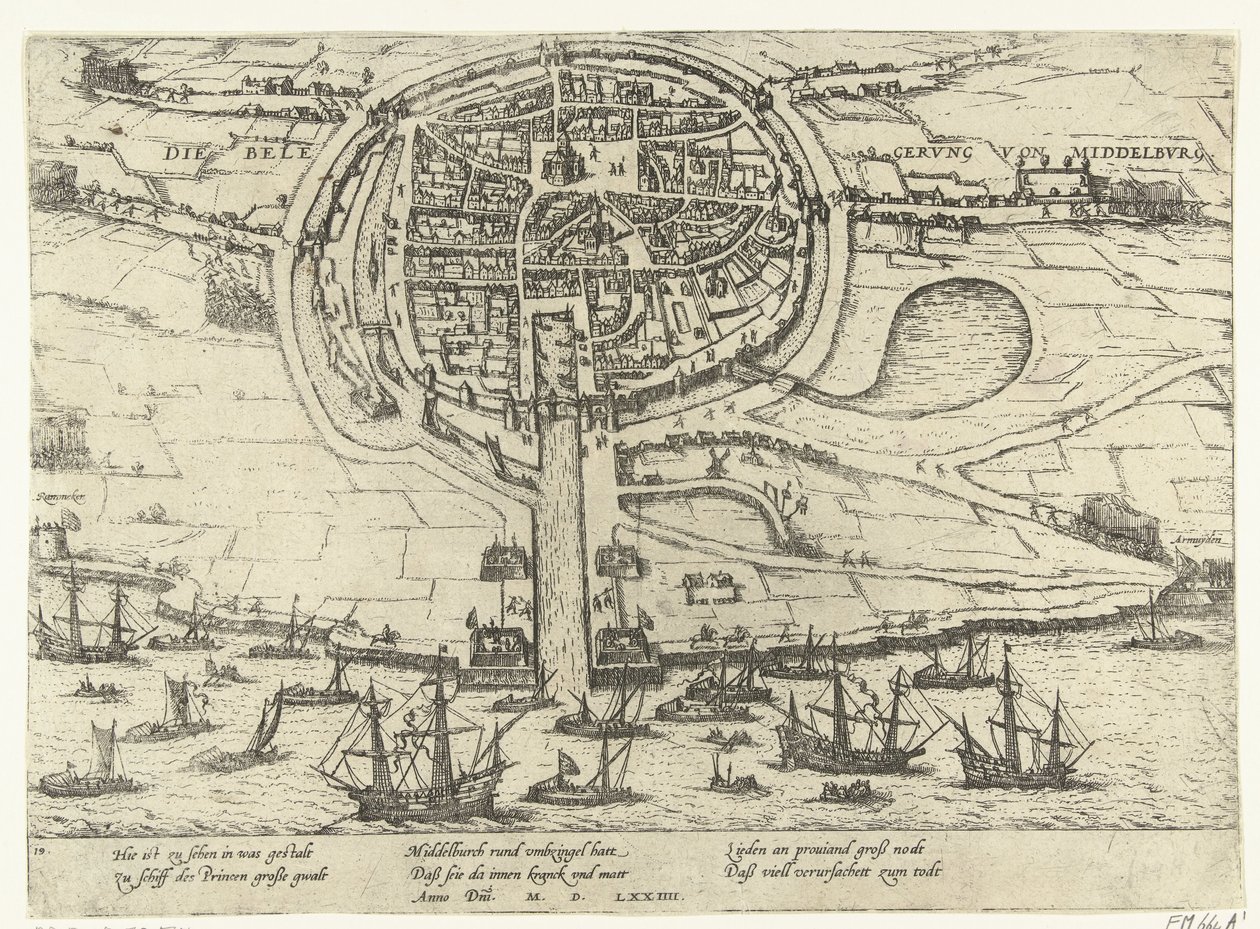 Belejring af Middelburg, 1574 af Frans Hogenberg