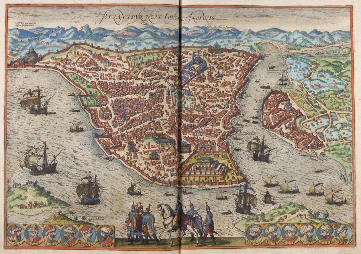 Byzans. Konstantinopel Fra: Verdens byer, 1572 af Frans Hogenberg