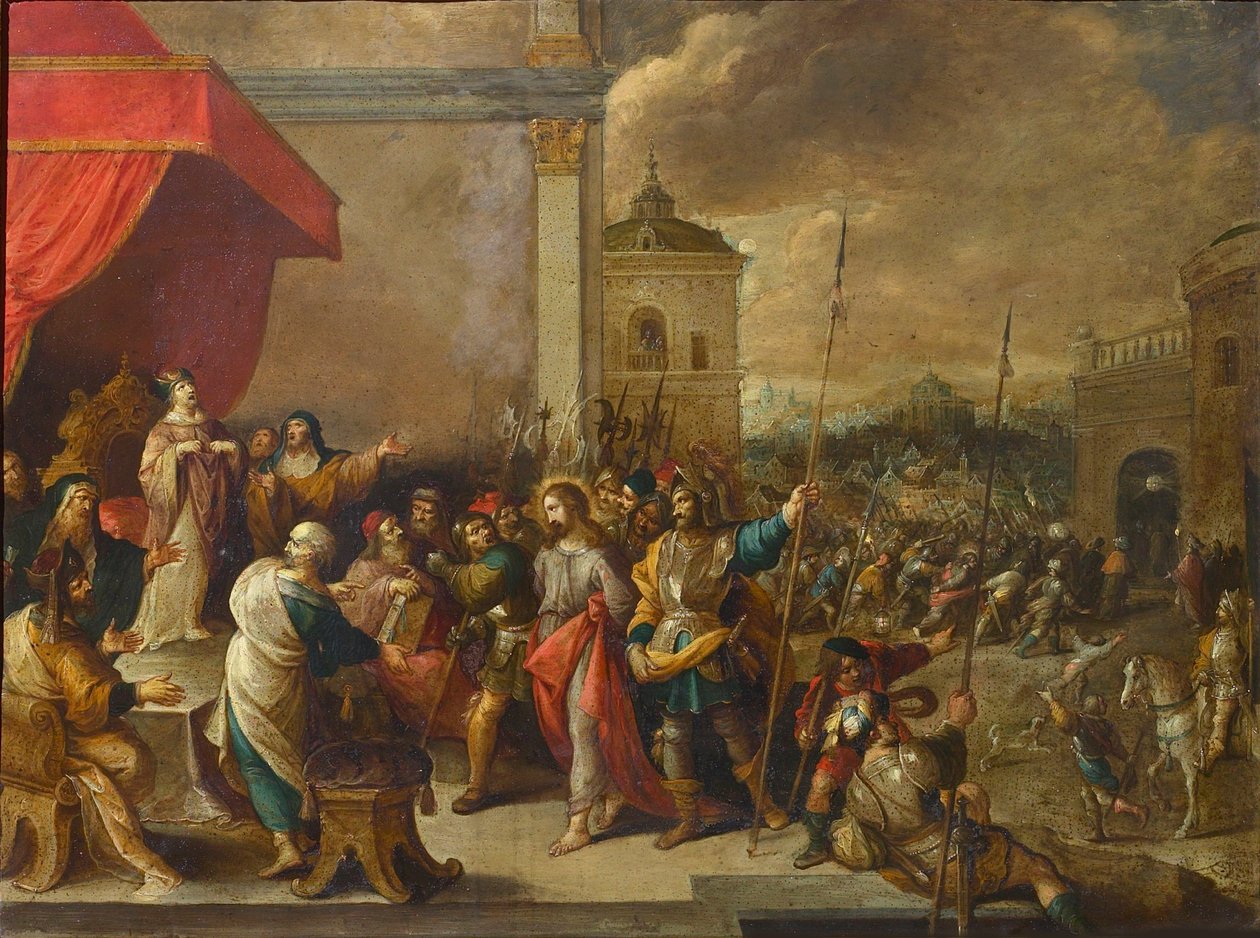 Kristus før Kajfas, ca. 1650. af Frans III Francken