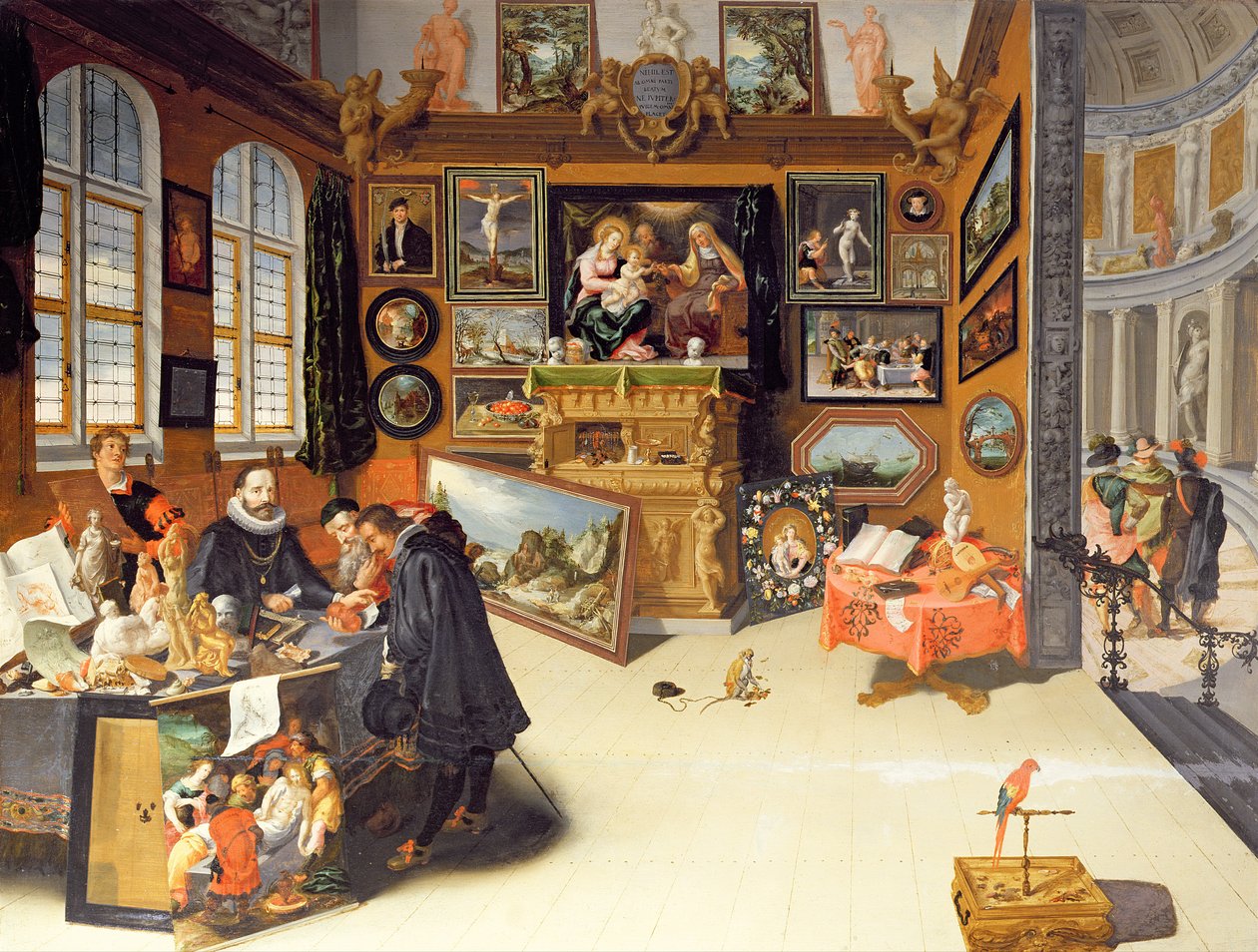 Interiør af et billedgalleri af Frans II Francken