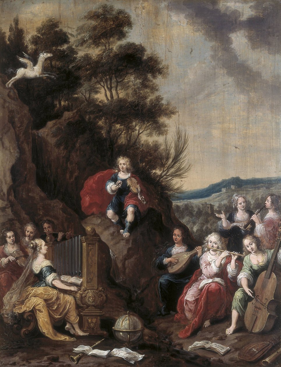 Musekoncert med Apollo af Frans II the Younger Francken
