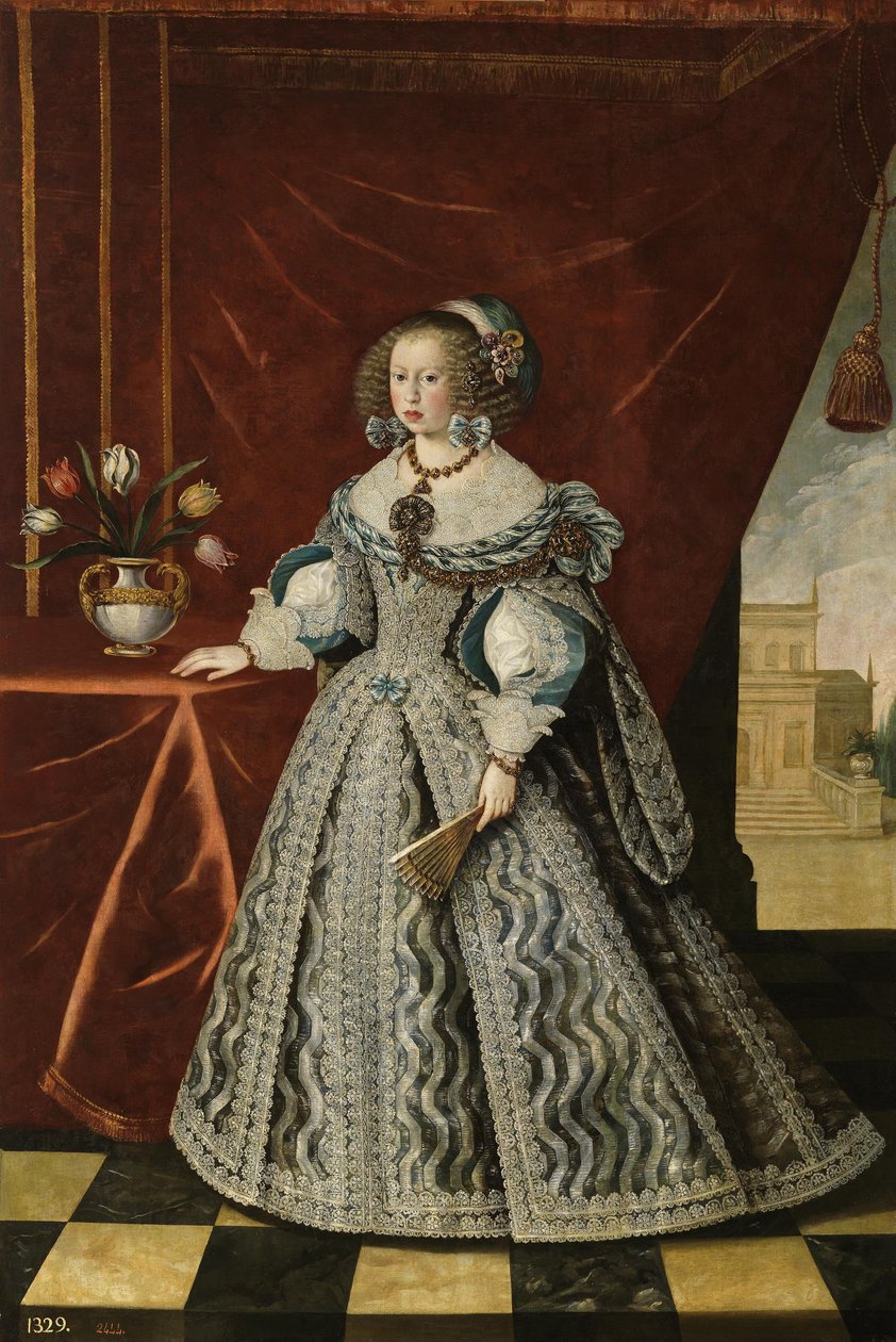 Spansk:  Mariana de Austria Mariana af Østrig af Frans Luycx