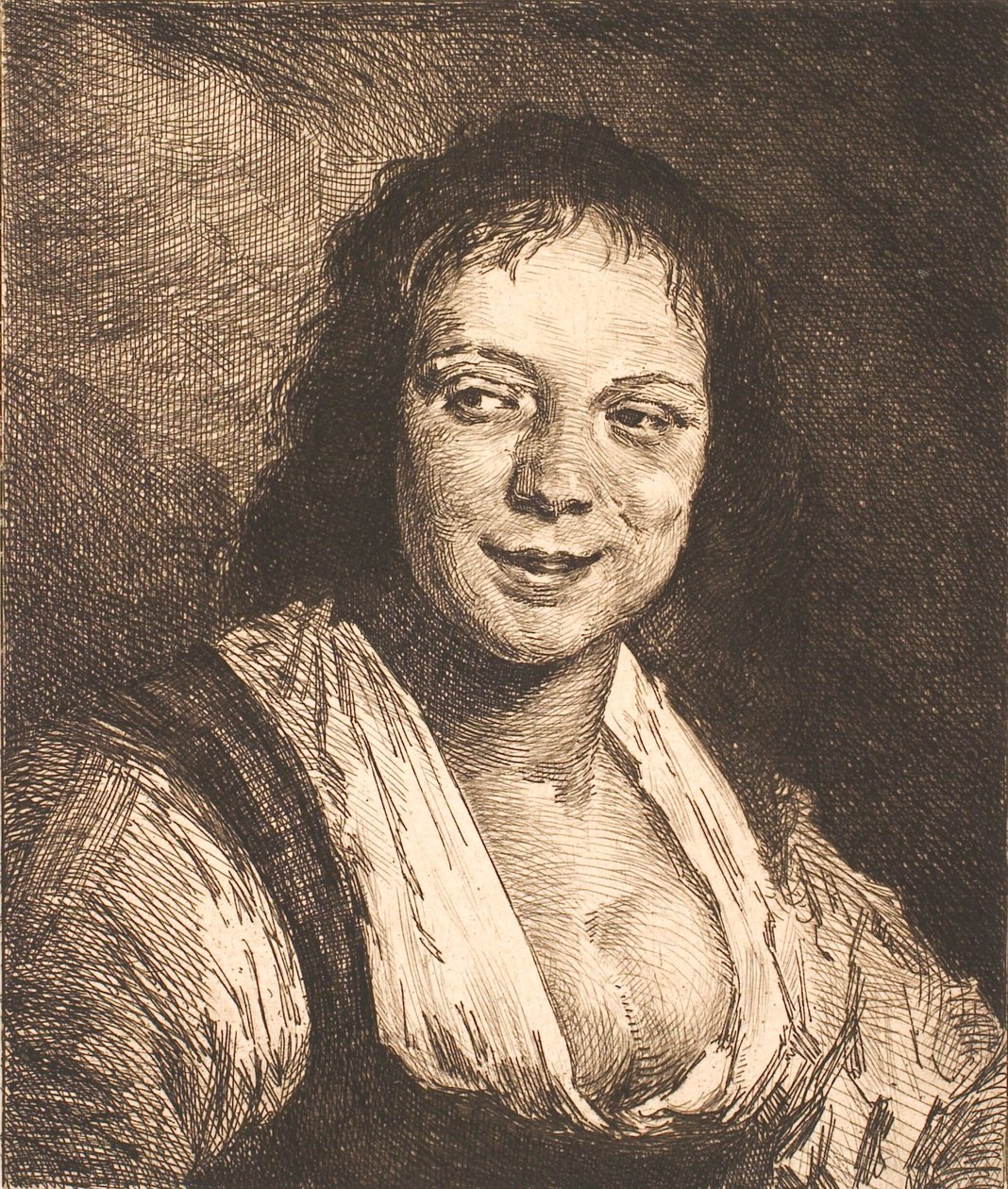 Leende pige, efter Frans Hals af Frans Schwartz