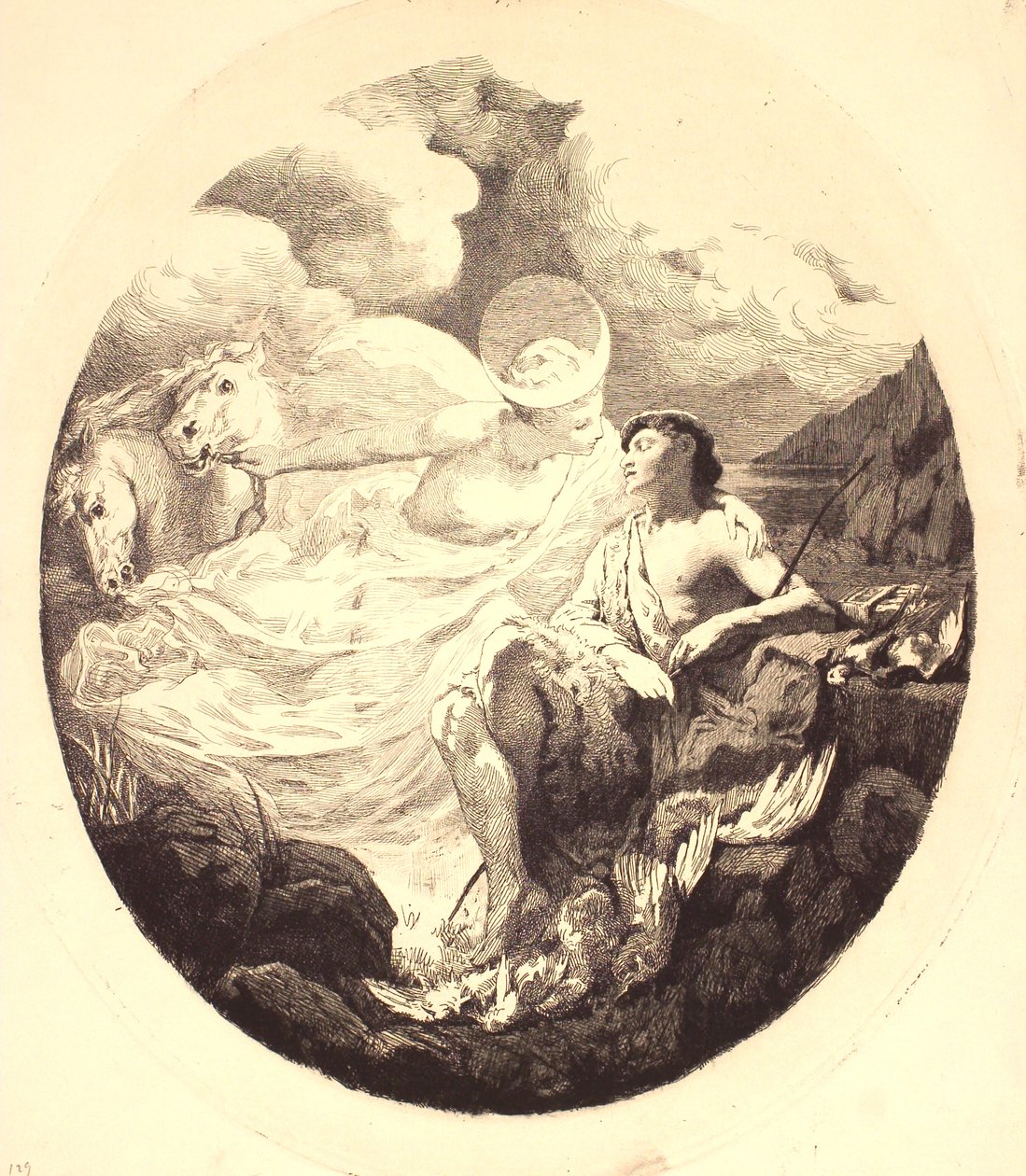 Selene og Endymion af Frans Schwartz