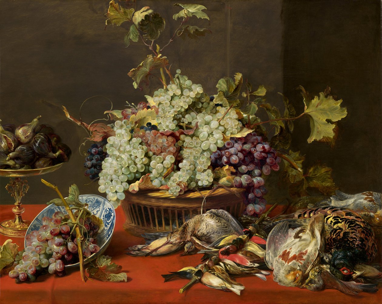 Stilleben med vindruer og vildt af Frans Snyders