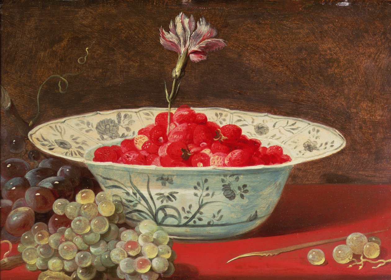 Jordbær med en nellike af Frans Snyders or Snijders