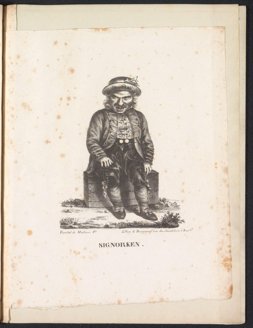 Sinjoorke, 1825 Signorken (titel på objekt) af Frans Vervloet