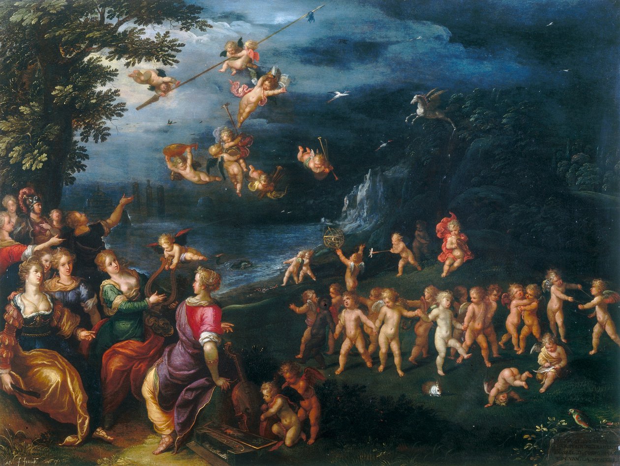 Allegorier om geniet af Frans the Elder Francken