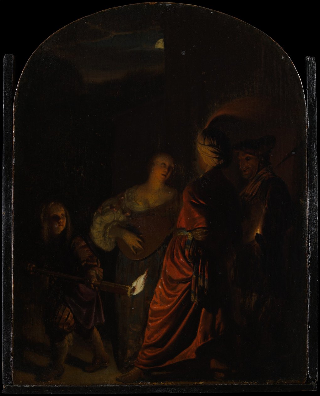 Serenade, ca. 1678-80. af Frans van Mieris
