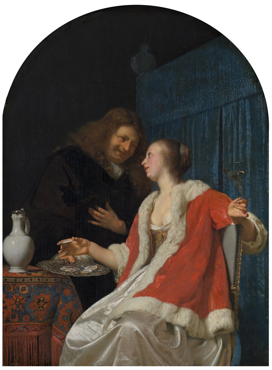 Østersmåltidet, 1661. af Frans van Mieris the Elder