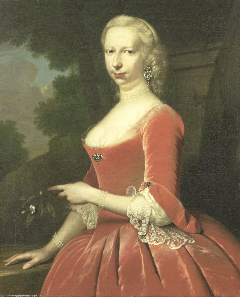 Portræt af en kvinde af Frans van der Mijn