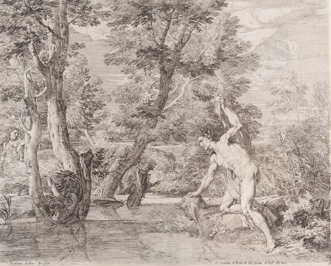 Narcissus og ekko, 1600-tallet. af Frans van der Neve