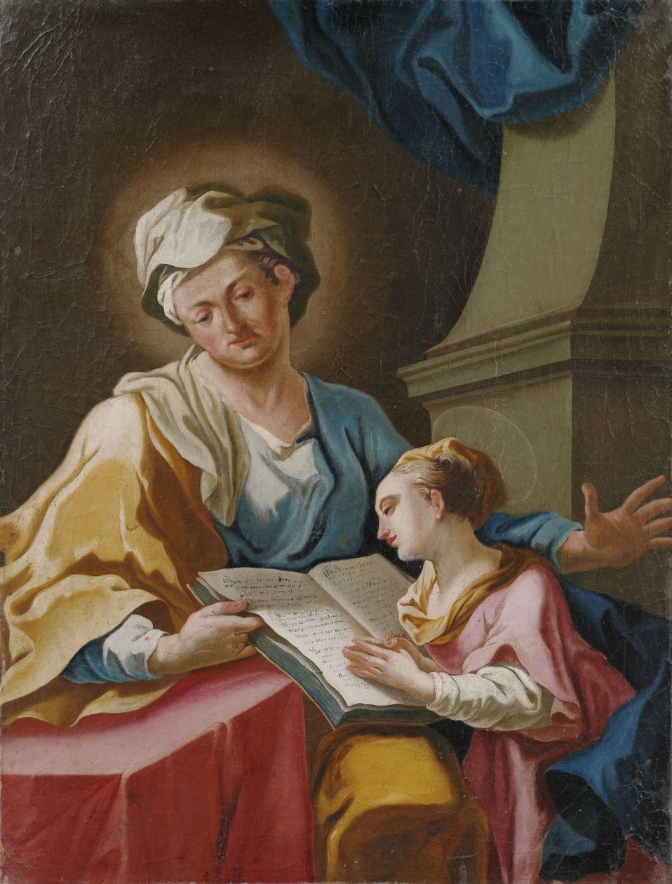 Anna lærer Maria at læse af Franz Joseph Spiegler