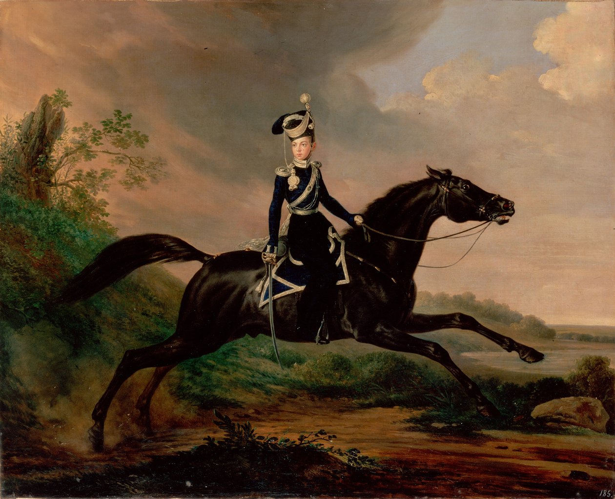 Rytterportræt af storprins Alexander Nikolajevitsj af Franz Krüger