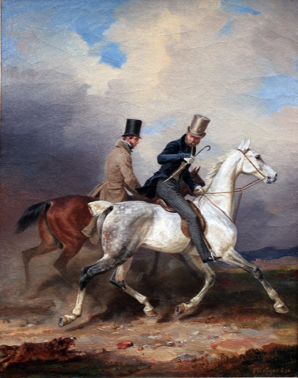 Prins Wilhelm Rider ud i kunstnerens kompagni af Franz Krüger
